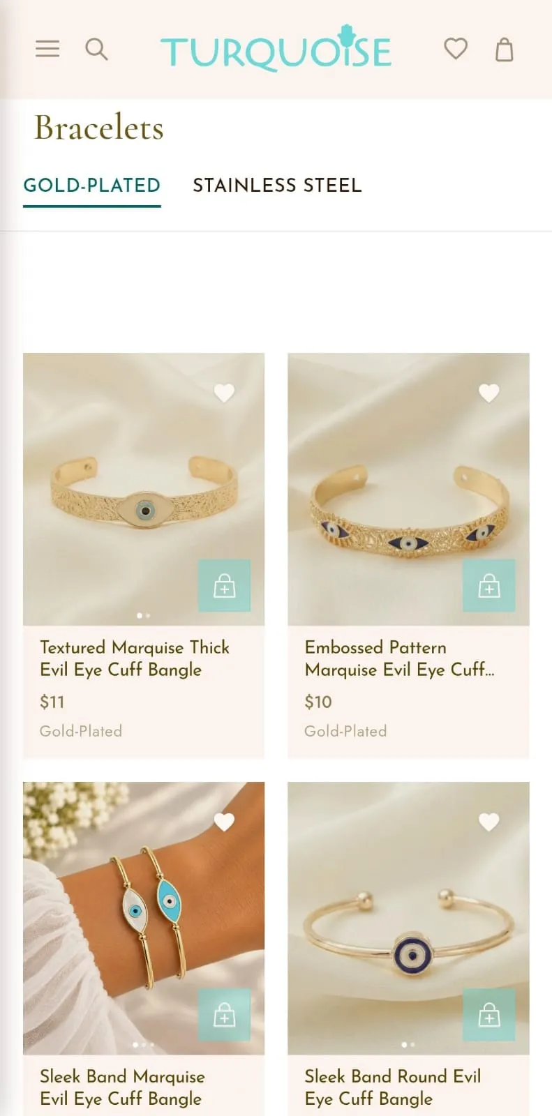 Turquoise Accessories product page